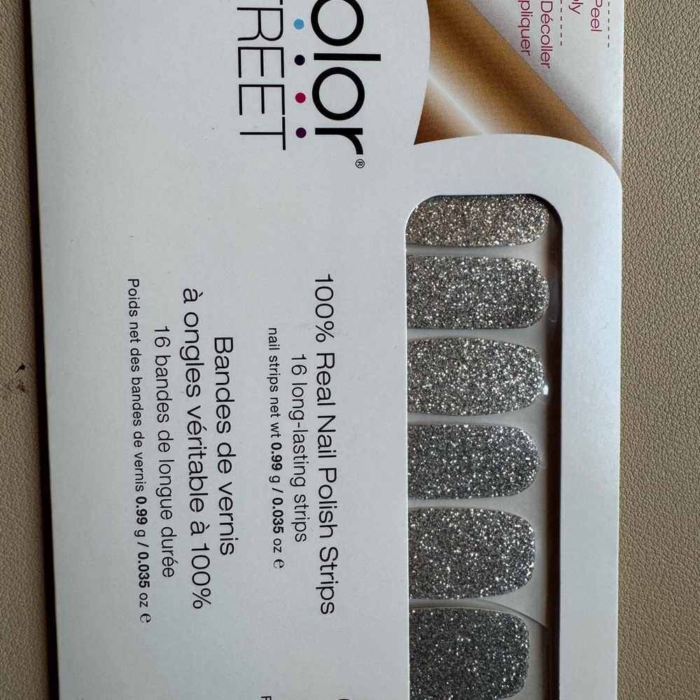 RETIRED Color Street Silver Nail Polish Strips - Tinseltown